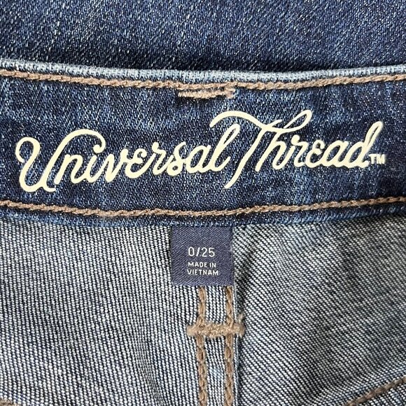 Universal Thread Jeans High Rise Straight Cropped Womens Size 0 New Distressed - Picture 5 of 10